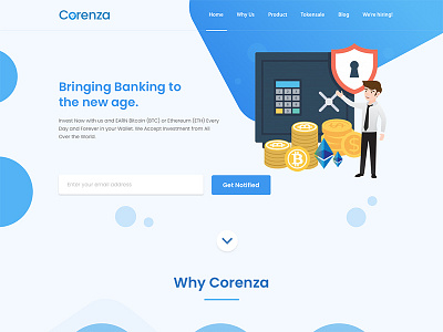 Corenza Landing Page