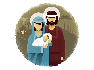 Jesus, Mary and Joseph nativity christmas jesus joseph mary phtotshop vector