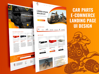 car parts e commerce Landing page UI design