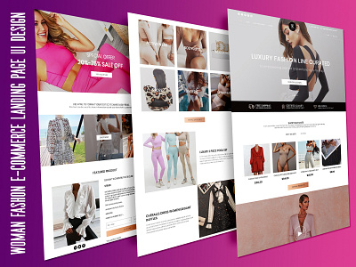 Woman Fashions e Commerce UI Design creative ecommerce template fashion website design landing page design minimal psd template ui ux design