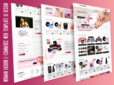 Nail Beauty eCommerce Web UI Desgin creative ecommerce template minimal psd template ui ux design
