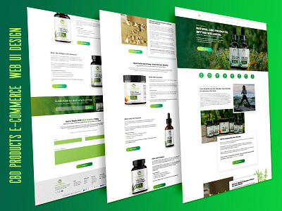 CBD Product eCommerce Web Ui Design creative ecommerce template minimal psd template ui ui ux design