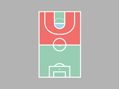My two love basketball court flat football game illustration illustrator play vector