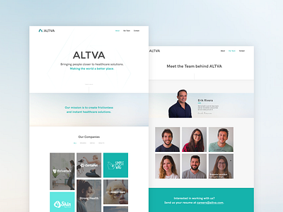 Altva Website clean corporate elegant gradient homepage minimalist proposal simple subtle team page web design webpage website