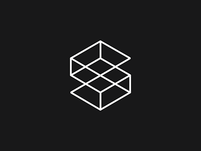 StartingBlock Logo block blockchain identity design isometric line art logo logo design logomark minimal platform s logo starting