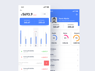 Finance page app design home interface ios iphonex landing page ui user ux