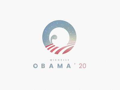Michelle Obama campaign logo blue donald elections female logo michelle obama presidency states trump usa woman