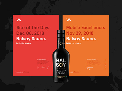Balsoy is SOTD on Awwwards. awards awwwards balsamico balsoy certificate mobile mobile excellence sauce site of the day sotd soy sauce vinegar wine