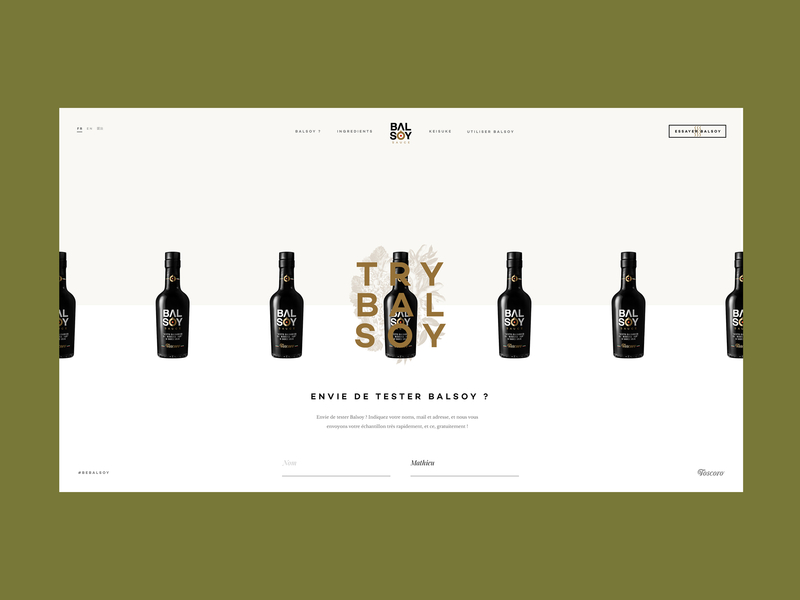 Test Balsoy ? balsoy bottle centered clean dark packaging design grid illustration minimal soy sauce vinegar website