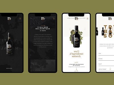 Balsoy responsive single page balsoy bottle clean dark grid illustration iphone iphone x iphone xr layout minimal mobile packaging responsive soy sauce ux ux ui vinegar