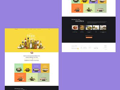 Florelli home page colored colorful florelli food grid home page italian landing page minimal sauce simple ui ux