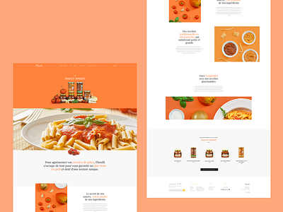 Florelli collection landing page clean collection colorful florelli food grid italian landing page layout minimal orange pasta red sauce tomato tomato sauce ui ux web