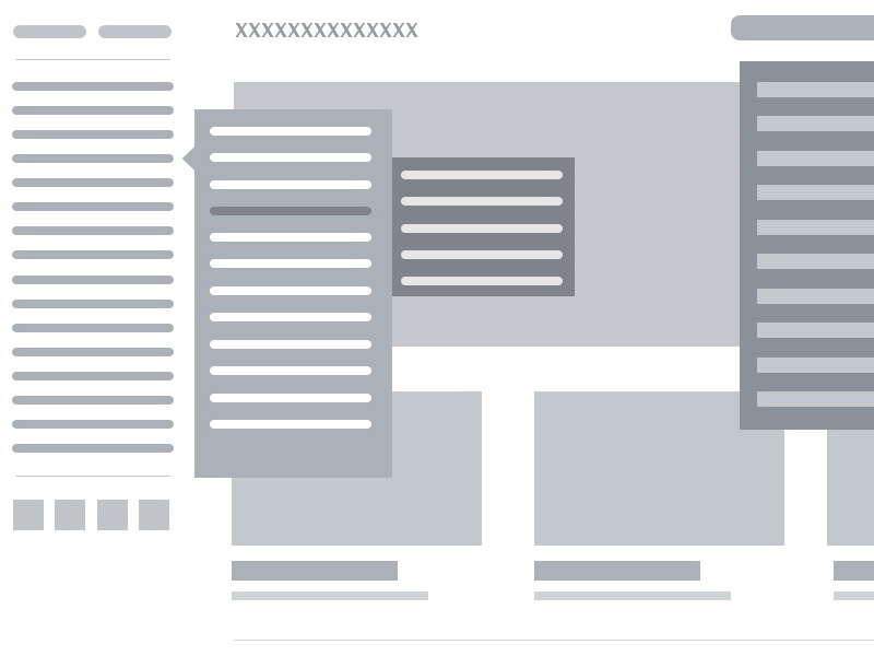 Wireframe for content heavy website by Aroon on Dribbble