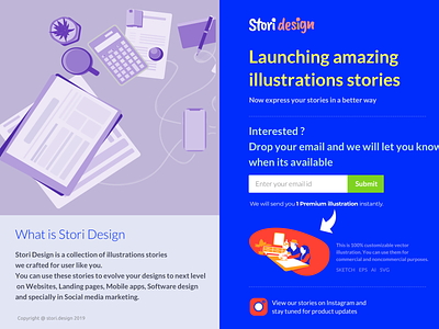 Stori.design animaiton branding comingsoon design email freebie freebies illustration logo subscription typography ui ux vector website