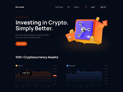 Cryptowallet's landing page