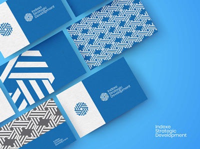 Indexe Strategic Development branding card geometric illustration logo