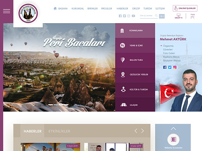 Ürgüp Belediyesi Web Sitesi ve Mobil Uygulama Projesi agency balloon cappadocia design hotairballoon mobile app mobile app design municipality web web design website