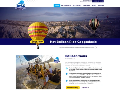 Cappadocia Hotair Balloon Tour Travel Agency Website agency balloon cappadocia dailytour design hotairballoon tour tourism turkey web web design website