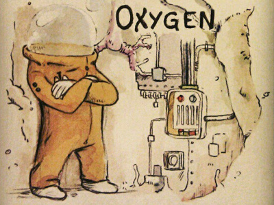 Mr. Oxygen art book bubble character children illustration pen sketch sketchbook watercolor