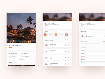 Hotelizr - Find Your Hotel booking clean filter form hotel interface list minimal ui ux