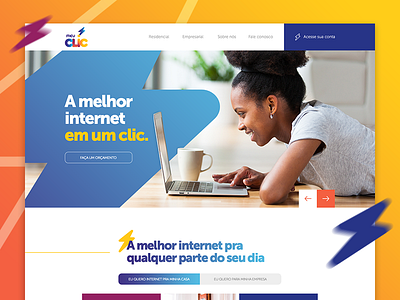 Meu Clic banner design header rebound ui web