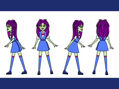 Living dead girl art character colors concept design digital digital 2d graphic design illustration lines photoshop zombie