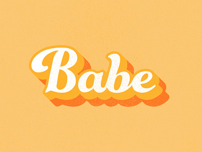 Babe Retro Type babe retro retro type t shirt design typography