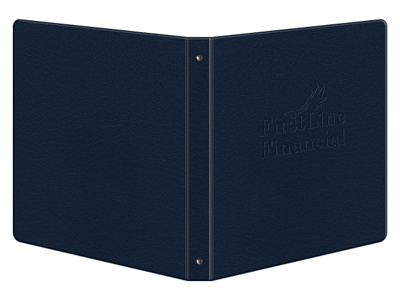 Debossed Leather 3-Ring Binder