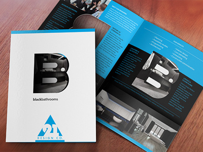 Die-Cut Brochure - Print Design b blue brochure brochures die cut diecut folder print print design printed
