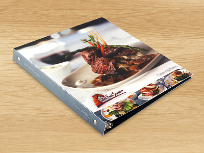 Utah Food Services 3-Ring Menu Binder Design 3 ring binder branding catering food service marketing menu