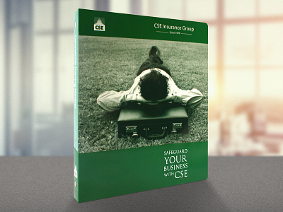 CSE Insurance Group 3-Ring Branding Binder Design 3 ring binder branding company green insurance marketing