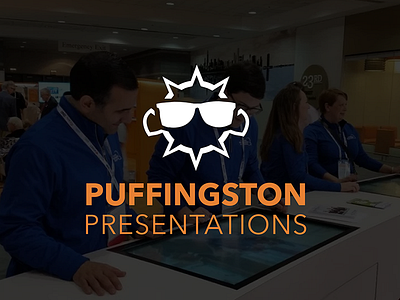 Puffingston Logo dark icon logo orange powerpoint presentations redesign technology typography