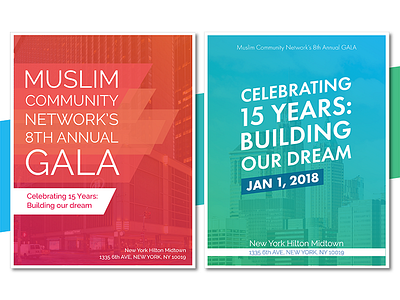 MCN Posters annual blue city community gala green invitation network new posters red york