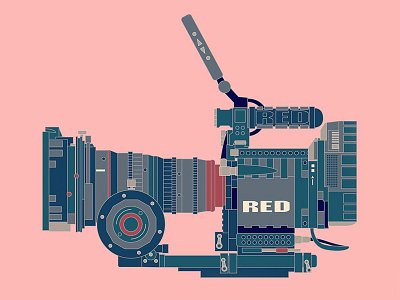 RED Dragon 6k camera cinema digital dragon epic flat movie professional red vector