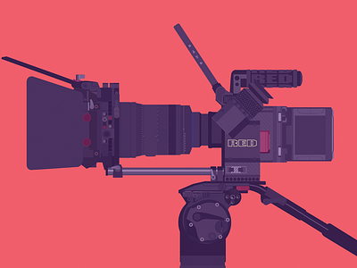 RED Weapon camera cinema digital flat illustrator movie r3d red vector weapon