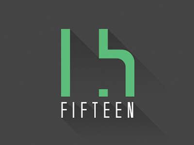 Fifteen App Logo app fiteen flat icon ios logo long shadow