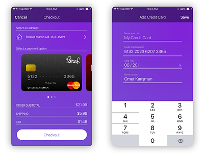 Daily UI #002 - Credit Card Checkout card checkout credit daily ios ui
