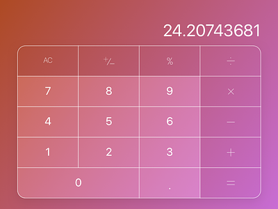 Daily UI #004 - Calculator calculator daily ui