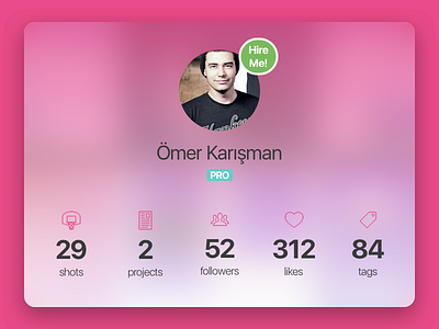 Daily UI #006 - User Profile background blur daily dribbble profile ui user