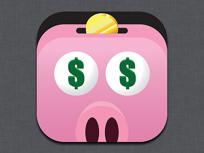 Ad Piggy iOS Icon ad design icon ios mobile piggy ui ux