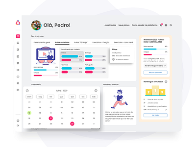 Dashboard concept - Ciência em Ação character class college concept dashboad design figma illustration saas study ui ux vector