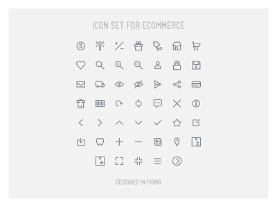 Icon Set for Ecommerce design ecommerce figma icon set