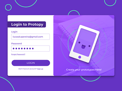 Login - Challenge concept fun login prototype test ui