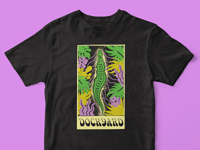 Alligator t-shirt design custom type illustration procreate