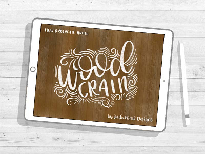 Wood Grain Procreate Brush brush ipad pro lettering procreate typography