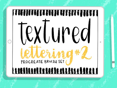 Textured Brush Set 2 brush lettering hand lettering lettering procreate procreate brush texture textured lettering