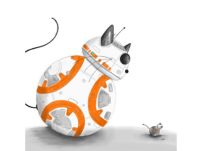 Bb8 Cat Procreate Drawing bb8 cat cosplay design droid fandom illustration illustrator ipad ipad drawing procreate star wars