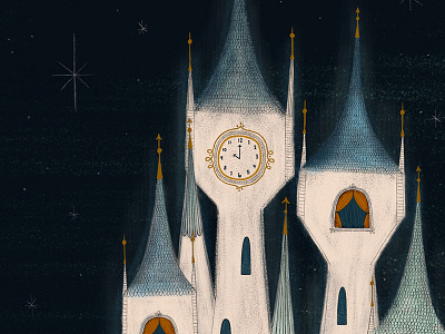 Cinderella Castle Illustration castle childrens book cinderella disney illustration illustrator ipad pro poster princess procreate scene texture