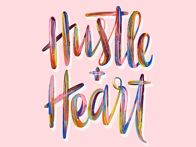 Gotta hustle design illustrations lettering progress