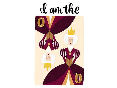 Queen cards design illustrations queen